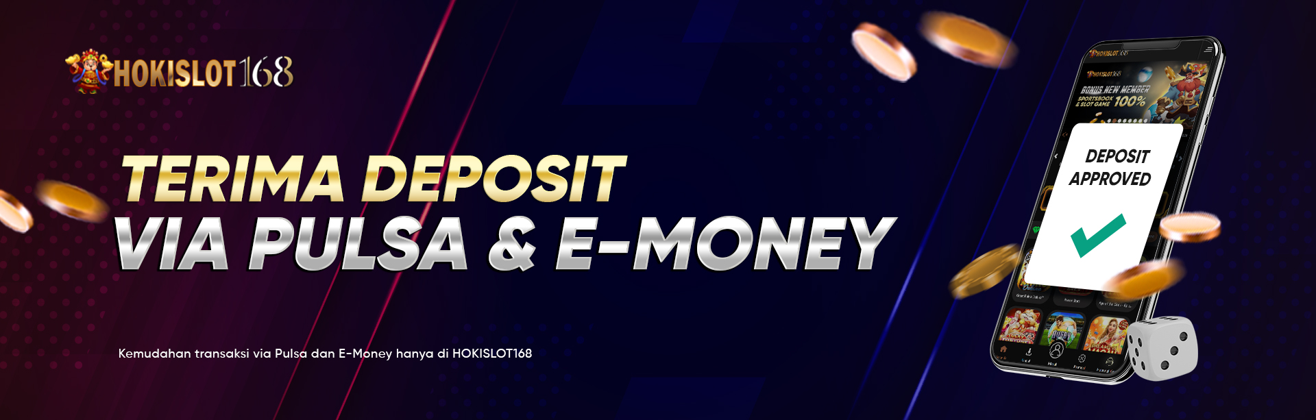 Terima Deposit Pulsa, E-money, Bank